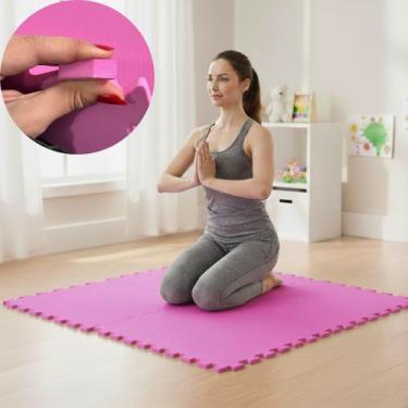 Imagem de Kit 4 Placas Tapete Tatame EVA 50x50cm 10mm 1 m² Emborrachado Infantil