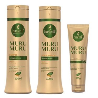 Imagem de Kit Murumuru Haskell Shampoo e Condicionador 300ml + Leave In Polpa em