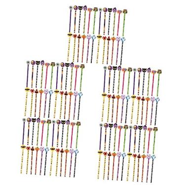 Imagem de Canetas de gel de Halloween Canetas de gel de Halloween 48 unidades de terno de Halloween Prêmios em massa para Halloween Canetas de gel de Halloween em madeira Suprimentos para festas com borrachas p