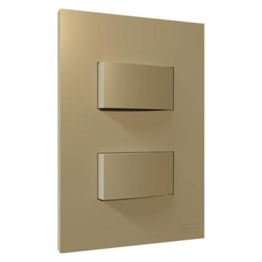 Imagem de Cj Tomada 10A 20A Interruptor Simples Paralelo Conjunto 4x2 Blux Recta