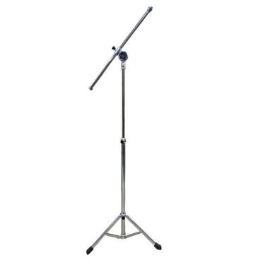 Imagem de Pedestal Microfone Tripé Girafa Cromado Estúdio Show