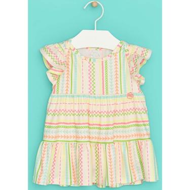 Imagem de Vestido Curto Bebê Multicor Handmade Mon Sucré-Feminino