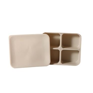 Imagem de Bandejas de silicone para cubos de gelo, 4/6/12 para freezer, mini quadrada, tampa para casa, restaurante, faça você mesmo (branco claro, pequeno)