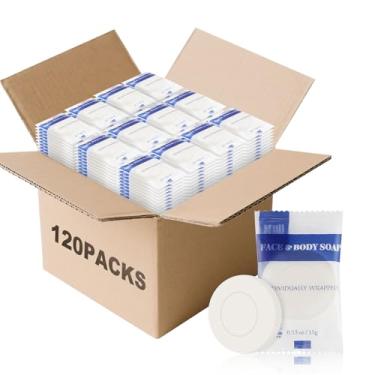 Imagem de RSQAZQ Sabonete de bar de hotel a granel, sabonete descartável embrulhado individualmente para mãos, rosto e corpo, artigos de higiene pessoal tamanho viagem para caridade, negócios, motel, hóspedes