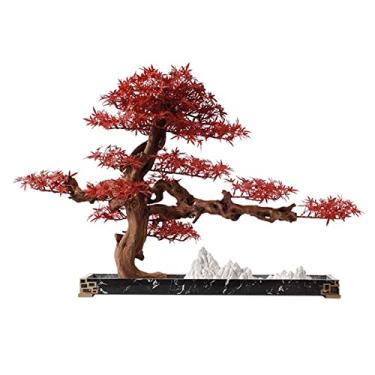 Imagem de Plantas falsas, árvore de bonsai artificial chinês, zen, vasos de plantas falsas, pinho vermelho, entrada para sala de chá, bonsai, corredor, ambientes internos e externos, decoração