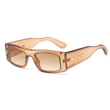 Imagem de Óculos de Sol UV400 - Cores Candy Punk, Hastes Largas, Estampa de Leopardo em Cores Contrastantes, para Homens e Mulheres, Esportes ao Ar Livre, Corrida, Ciclismo, Lentes Transparentes e Marrons