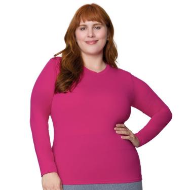 Imagem de Camiseta Plus Size Manga Longa Feminina Com Proteção UV Selene-Feminino