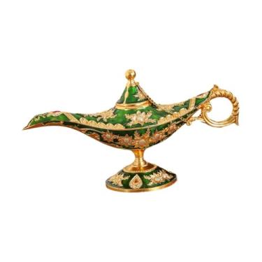 Imagem de Ｂｅｓｇａ Ornamento do suporte do incenso da lâmpada, decoração decorativa da lâmpada de lâmpada de arte, Verde