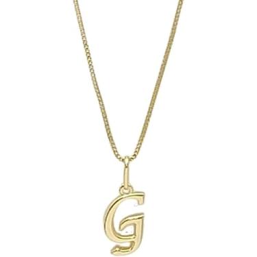 Imagem de Colar Feminino com Letra Inicial de Pedra Cravada – Pingente Personalizado Elegante – Corrente Semi Joia Banhada a Ouro 18K – Presente Sofisticado para Mulher - Stella Vilela Semi Joias (G)
