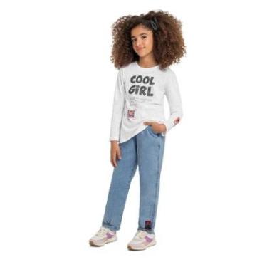 Imagem de Blusa Infantil para Menina com Manga Longa em Malha Botonê Gloss-Feminino