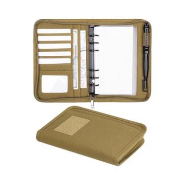 Imagem de Caderno Tático A6 Com Capa Dura E Zíper, Fichário De 6 Argolas Recarre