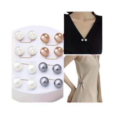 Imagem de 8 Peças De Alfinetes De Segurança Antiderrapantes Com Pérolas, Broches