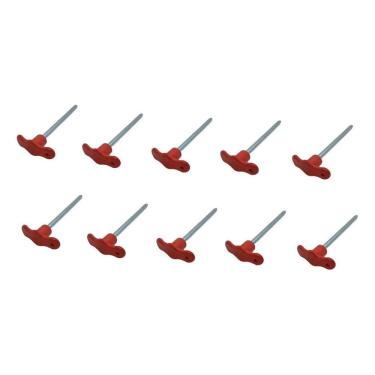 Imagem de 10 Pino De Carga Tijolinho Color 5/16 Academia Musc Vermelh