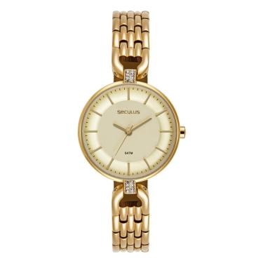 Imagem de Relógio Seculus Feminino Ref: 44286lpsvdb1 Bracelete Dourado