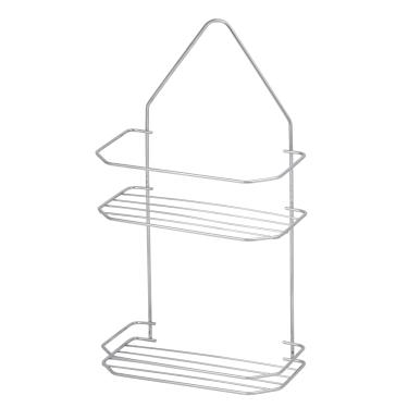 Imagem de Porta Shampoo e Sabonete Duplo Suporte de Registro sem Furo Cromado