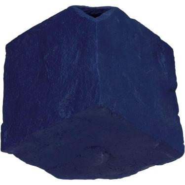 Imagem de Vaso Decorativo Enfeite Casa Aparador Cubo Home&co Resina 16x20x20cm Azul