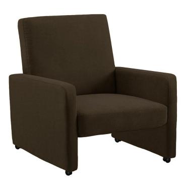 Imagem de Poltrona Mirella Suede Com Rodízios - D'rossi Cor Marrom