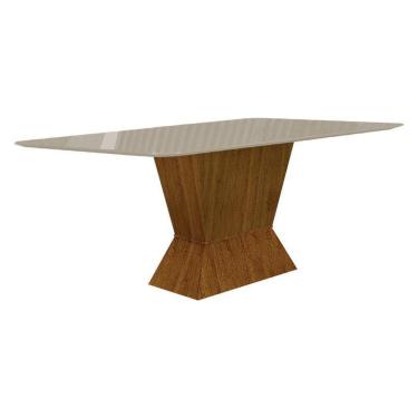 Imagem de Mesa De Jantar Larissa 180x90 Freijó Off White - Leifer Móveis