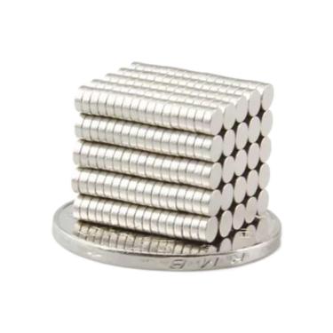 Imagem de Kit Com 100 Peças ímã De Neodímio 3x1mm Super Forte N35 Redondo