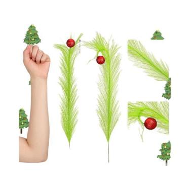 Imagem de Enfeites De Natal Em Forma De Elfo Cacheado Vermelho, Verde E Verde Li