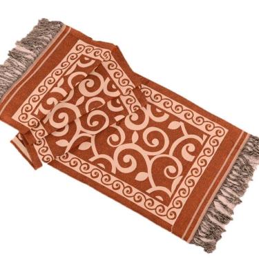 Imagem de Peseira Decorativa Turin Com Franja 58% Algodão / 42% Poliéster - Arabesco Coral