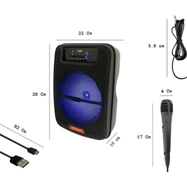 Imagem de Caixa de som alto falante com microfone GTS-1520