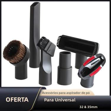 Imagem de Bico De Aspirador De Pó Flexível E Fino Com Escova De 32-35mm Para Lim