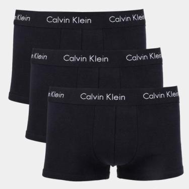 Imagem de Kit Cueca Boxer Calvin Klein Trunk 3 Peças, Preto, Off white, P