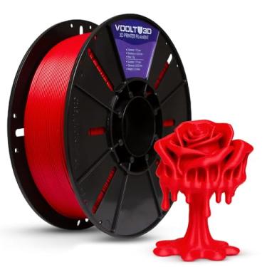 Imagem de Filamento PLA Vermelho Velvet Premium 1Kg - Efeito Fosco - Voolt3D Oficial