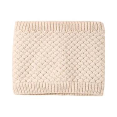 Imagem de Cachecol De Inverno Para Meninas, Com Gola Alta, Cor Sólida, Proteção 