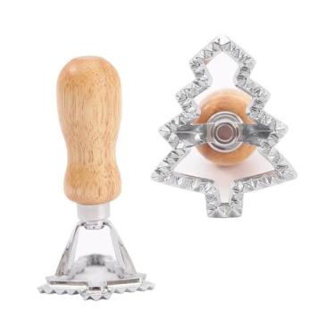 Imagem de Cortador De Ravioli Com Cabo De Madeira Para Massas, Bolinhos, Lasanha