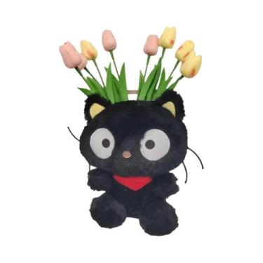 Imagem de Brinquedo De Pelúcia Chococat Preto, Gato De Chocolate Em Desenho Anim