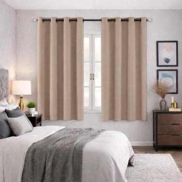 Imagem de Cortina Oxford Com Ilhós Para Ambientes Moderno 2,00 x 1,40 Casa Cozin