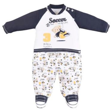 Imagem de Macacão Bebê Menino Algodão Estampado Ursinho Upi Uli, RN