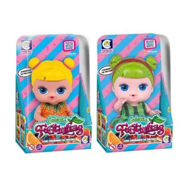 Imagem de Kit Bonecas Coleção Frutinhas Cotiplás Melancia e Abacaxi