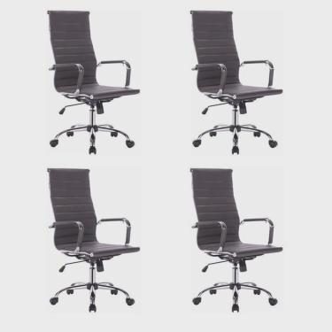 Imagem de Kit 4 Cadeiras para Escritório Presidente Office