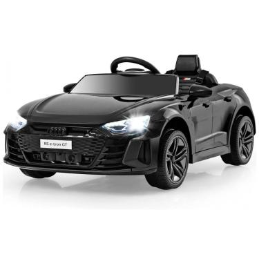 Imagem de Carro Elétrico Infantil Licenciado INFANS Audi RS e-tron GT 12V, Controle Remoto para Pais, Suspensão 4 Rodas, LED, Música, USB, Preto