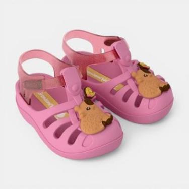 Imagem de Babuche Grendene Kids Lumy Infantil Capivara Rosa-Feminino