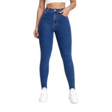 Imagem de Calça Jeans Lisa Feminina Skinny Elastano Casual Slim Sport-Feminino