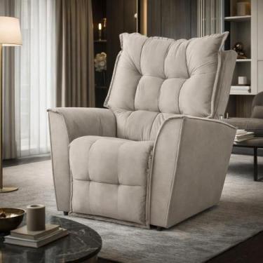 Imagem de Poltrona Da Mamãe Para Sala Reclinavel Carinho Veludo - Shop das Cabec