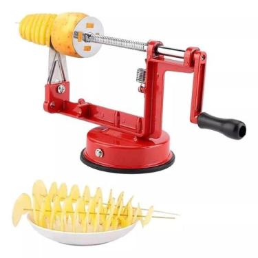 Imagem de Maquina De Cortar Batata Em Espiral Fazer Legumes Frutas Verduras Fati