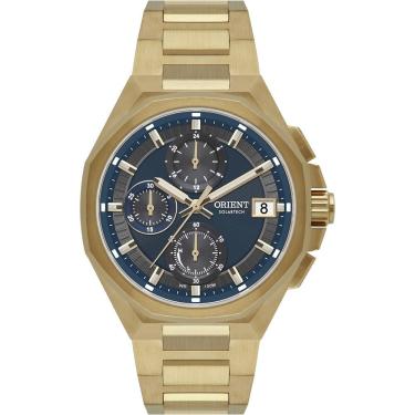Imagem de Relógio Orient Masculino Ref: Mgssc075 D1kx Solar Cronógrafo Dourado