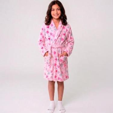 Imagem de Roupão Benévola Infantil Confortável Aconchegante Tecido Leve Criança Casual Feminino Masculino-Unissex