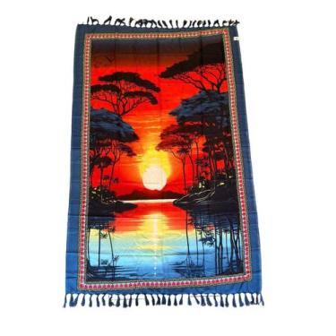 Imagem de Canga de Praia Pareô Coqueiro Por do Sol C5 - Deeyaa Indiana, U, Verme