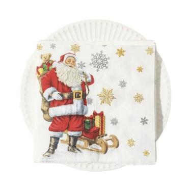 Imagem de Guardanapos Descartáveis De Natal Com Arte De Decoupage De Papai Noel 