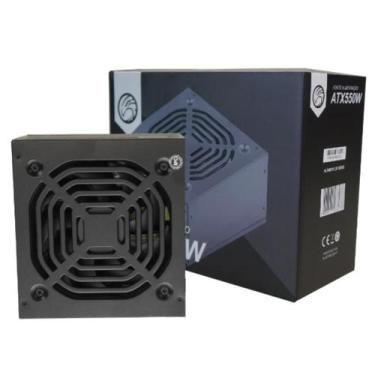 Imagem de Fonte Alimentação PC ATX 500W Real BrazilPC PFC Ativo Bivolt 24 Pinos 