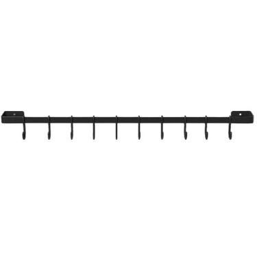 Imagem de Porta Utensílios E Talheres Preto 10 Ganchos 60cm UN - Unidas Store