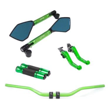 Imagem de Kit Guidão Manopla Manete Retrovisor Xre Falcon Tornado Bros - Stark R