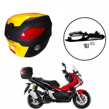Imagem de Baú Moto Universal Awa 41 L com Suporte Adv 150, Amarelo