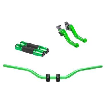 Imagem de Kit Manete Manopla Guidão Adaptador Falcon Xre Tornado Bros - NoBrand,